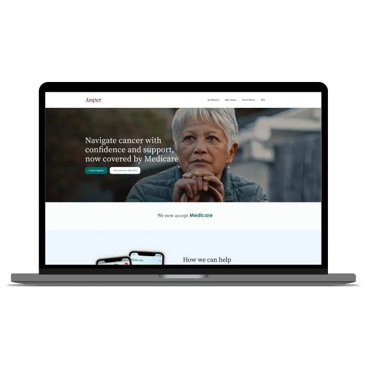 Landing page updated after user research findings