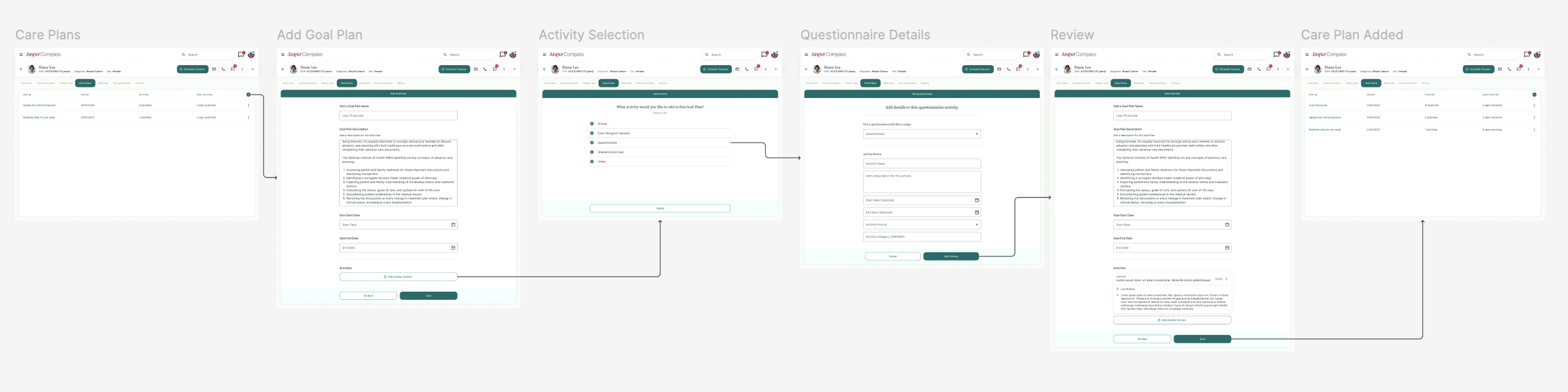 Additional questionnaire detail screenshot