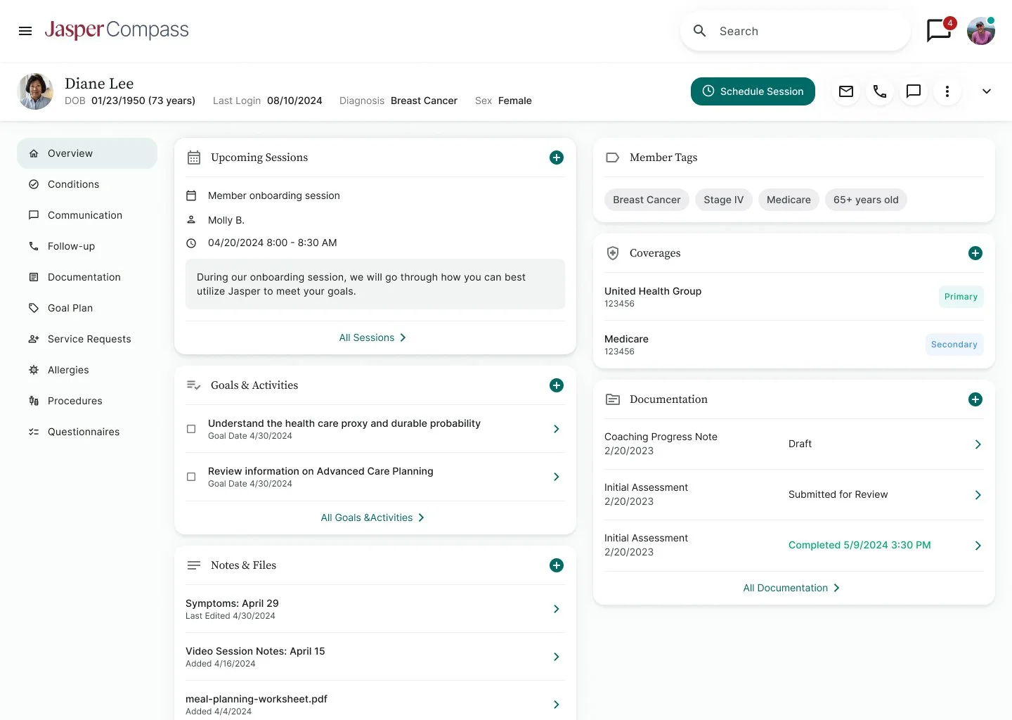 Future-state redesign concept for the member profile