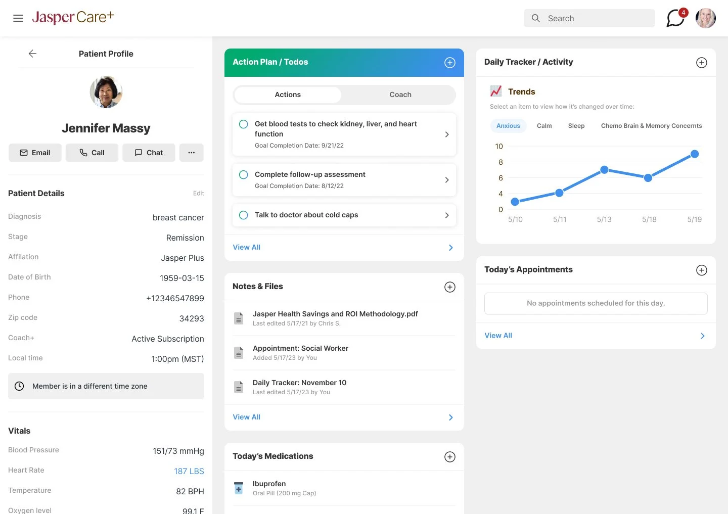 Early version of the member profile with limited features