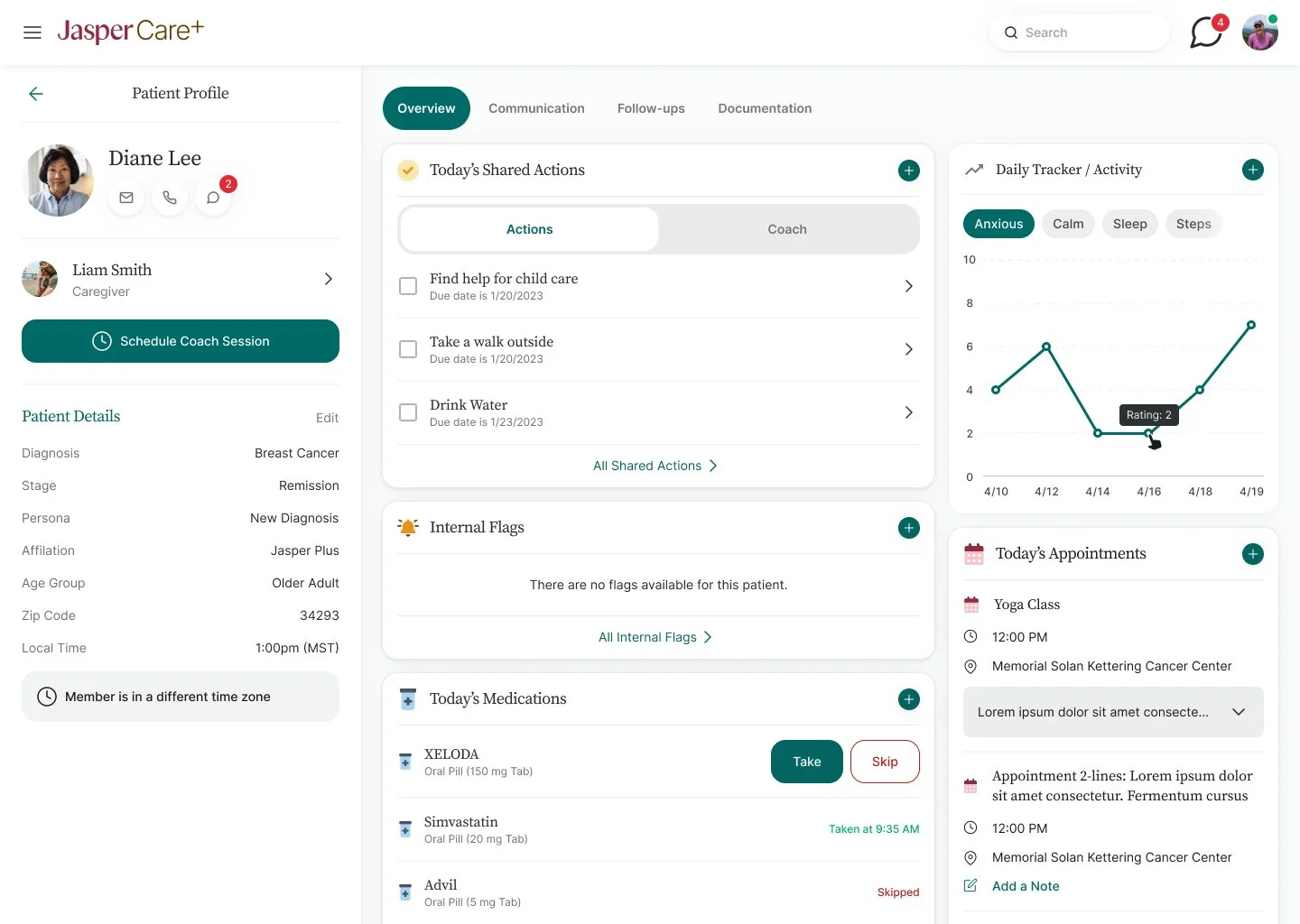 Revamped member profile matching Jasper's updated visual design
